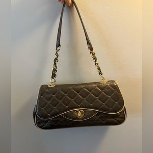 LoveCat Paris genuine leather quilted diamonds purse